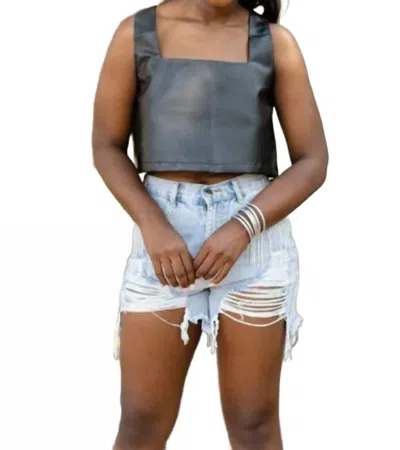 Buddylove Manning Cropped Tank Top In Black
