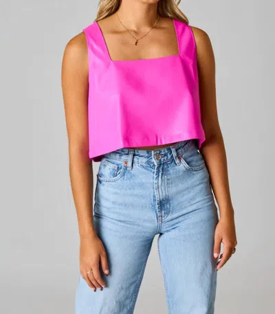 Buddylove Manning Cropped Tank Top In Magenta In Pink