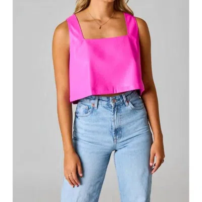 Buddylove Manning Top In Magenta In Pink