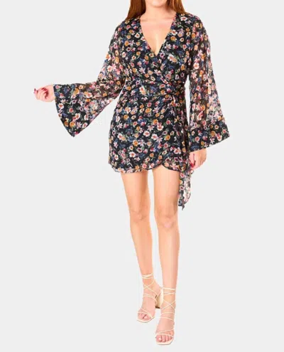 Buddylove Maria Wrap Mini Dress In Over It In Multi