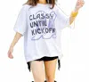 Buddylove Marshall Oversized Graphic Tee In Classy Purple In White