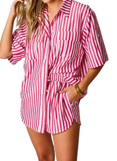 Buddylove Martina Pajama Set In Red Stripe