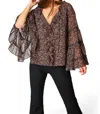 Buddylove Mason Long Sleeve Ruffle Blouse In Te Amo In Multi
