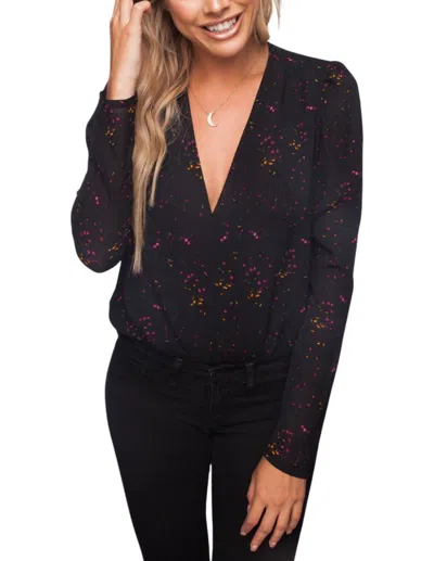 Buddylove Melissa Bodysuit In Dark Forest In Black