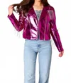 Buddylove Metallic Fringe Jacket In Pink In Pink