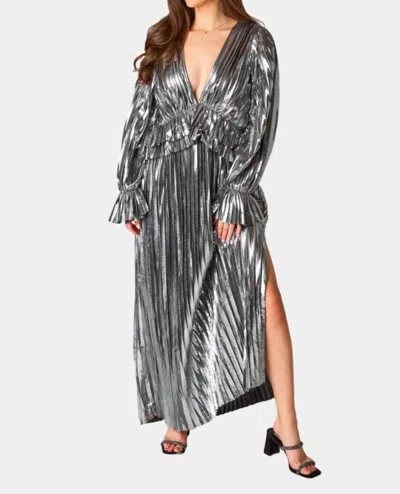 Buddylove Mikayla Sparkling Event Dress In Silver In White