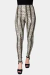 Buddylove Mila Patent Vegan Leather Legging In Black Snake