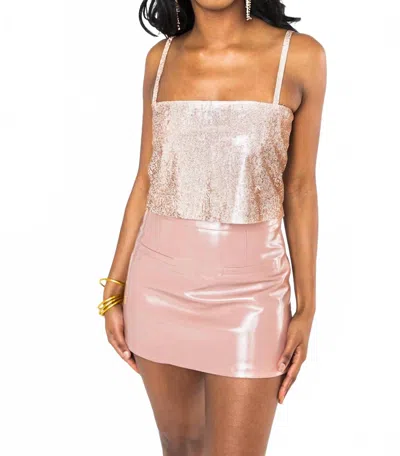Buddylove Mini Dress In Rose Gold In Pink