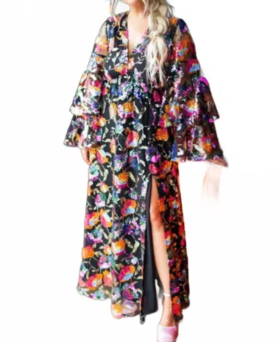 Buddylove Multi Sequin Maxi Dress In Black