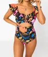 Buddylove Nite Cut-out Font One-piece In Bloom In Multi