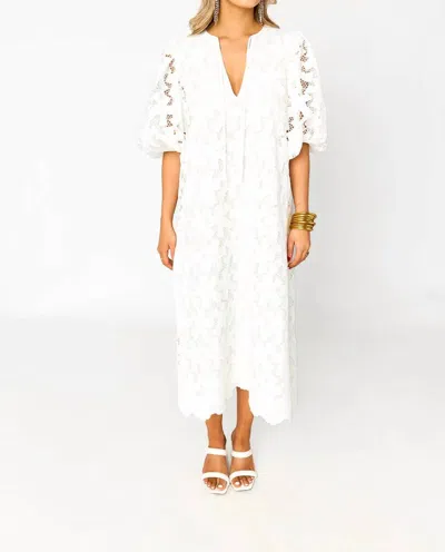 Buddylove Pamela Spritzr Caftan Dress In White