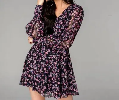 Buddylove Parker V-neck Skater Dress In Multi
