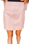 Buddylove Piper Leather Skirt In Blush Pink In Multi