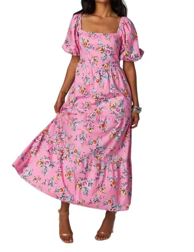 Buddylove Posie Puff Sleeve Maxi Dress In Corsage In Multi