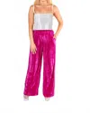 Buddylove Sondra High-waisted Velvet Pants In Fuchsia In Pink