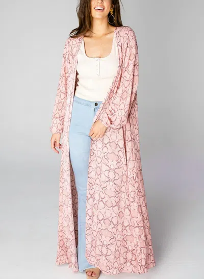 Buddylove Stony Long Sleeve Duster In Copperhead