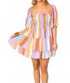 Buddylove Striped Spencer Mini Dress In Pool Boy In Multi