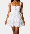 Buddylove Suzanne Lace Mini Dress In Ivory Eyelet In Multi