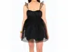 Buddylove Swiss Dot Mini Dress In Black