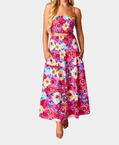 Buddylove Tamra Smocked Two-piece Set In Jubilee In Multi