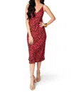 Buddylove Tiff Midi Slip Dress In Tigers Blood In Red