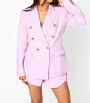 Buddylove Tucker Tweed Blazer In Lavender In Pink