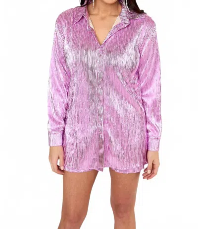 Buddylove Veronica Shorts And Long Sleeve Top Set In Fuchsia Pink