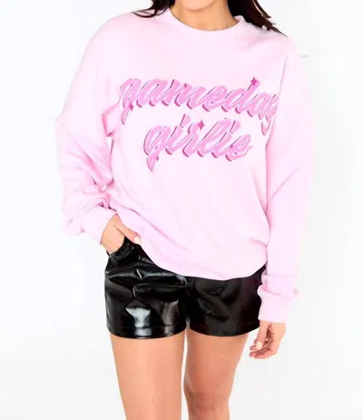 Buddylove Vickie Gameday Girlie Sweatshirt In Pink