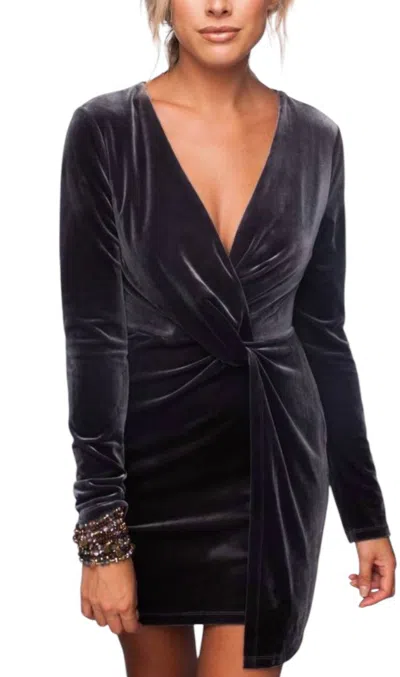 Buddylove Viola Velvet Dress In Black