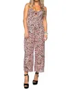 Buddylove Animal Print Jumpsuit In Pink In Multi