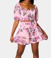 Buddylove Williams Two-piece Set Top Skirt In Pink Multi In Pink