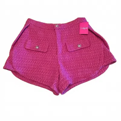 Buddylove Women's Mae Tweed Shorts In Hot Pink