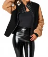 Buddylove Woods Sherpa Jacket In Black/tan In Black