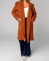 Buddylove Zoey Oversized Teddy Faux Fur Coat In Cinnamon In Brown