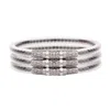 Shop Budhagirl Three Queens All Weather Bangles In Black Spinel