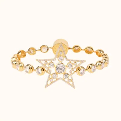 Budhagirl Women's Star Bracelet In Gold/white