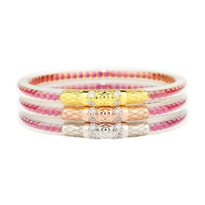 Budhagirl Women's Three Queens All Weather Bangles In Pink