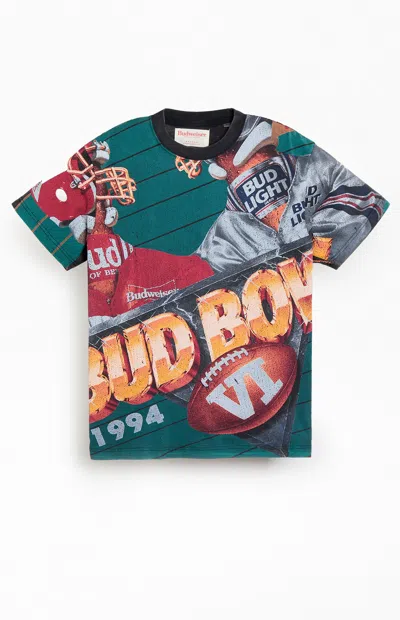 Budweiser Men's Bud Bowl Five Aop T-shirt In Multi