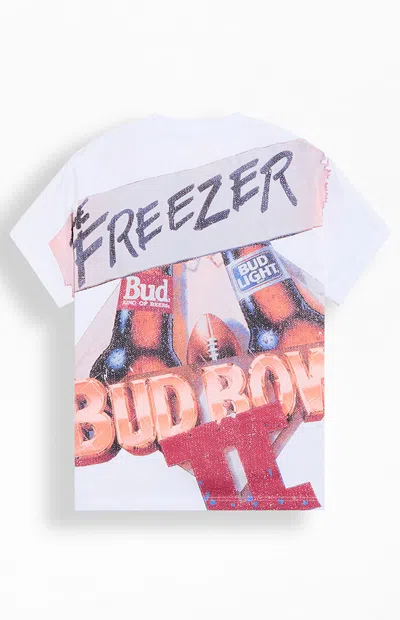 Budweiser Men's Bud Bowl Split T-shirt In White