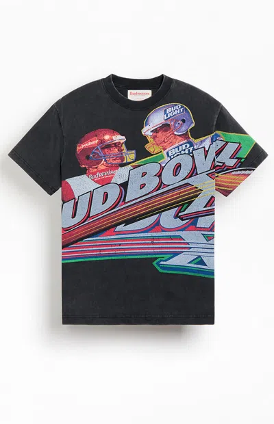 Budweiser Men's Bud Bowl Ten Aop T-shirt In Black