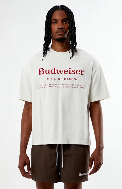 Budweiser Men's By Pacsun Logo T-shirt In Cream In White