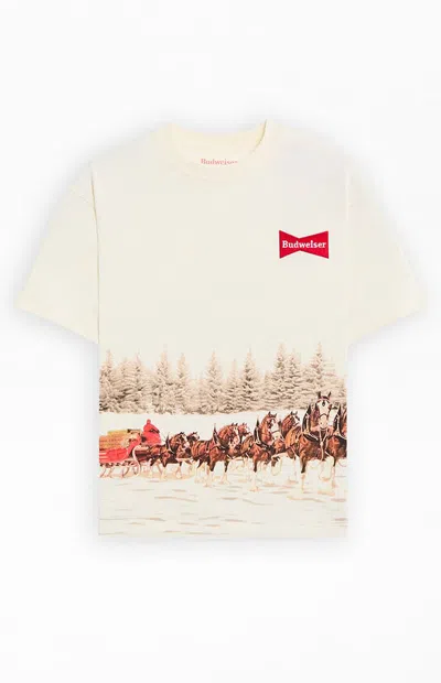 Budweiser Men's By Pacsun Wonderland T-shirt In Cream In White
