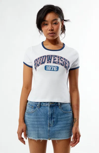 Budweiser Women's By Pacsun Independence T-shirt In White