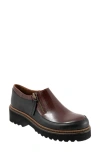 Bueno Amelia Zip-up Loafer In Bordeaux Patent