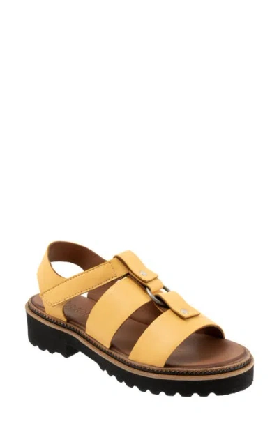 Bueno Athena Strappy Sandal In Mustard