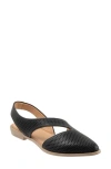 Bueno Bianca Perf Slingback Pointed Toe Flat