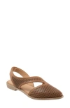 Bueno Bianca Perf Slingback Pointed Toe Flat