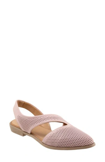 Bueno Bianca Perf Slingback Pointed Toe Flat