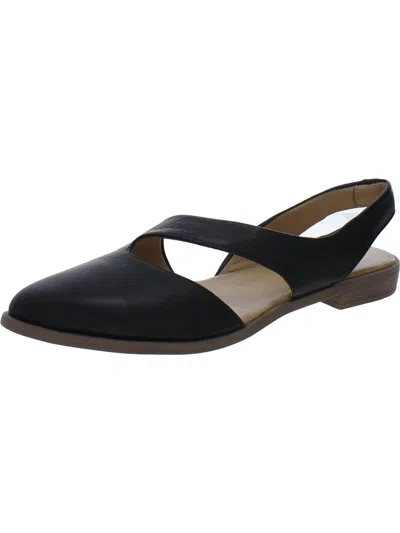 Bueno Bianca Womens Leather Slingback D'orsay In Black