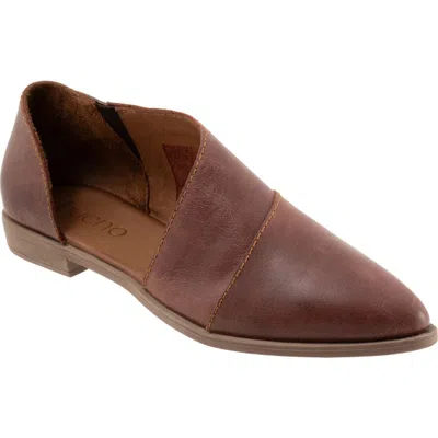 Bueno Blake Half D'orsay Pointed Toe Flat In Rust